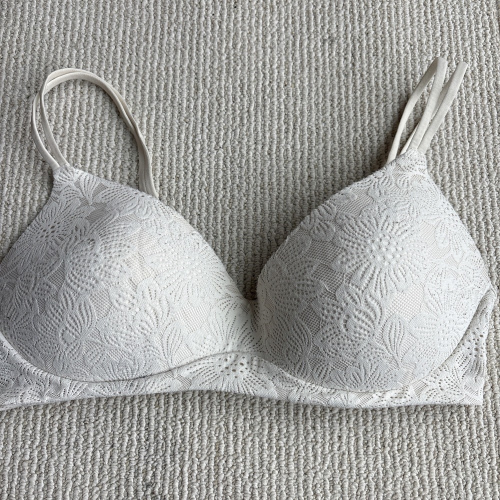 Aerie Sunnie Wireless 38C łące white lined comfort Bra